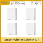 Умный настенный выключатель Aqara D1 Zigbee, Беспроводной Выключатель с нулевой линией, подключение FireWire, без нейтрального провода, для Xiaomi Mi Home
