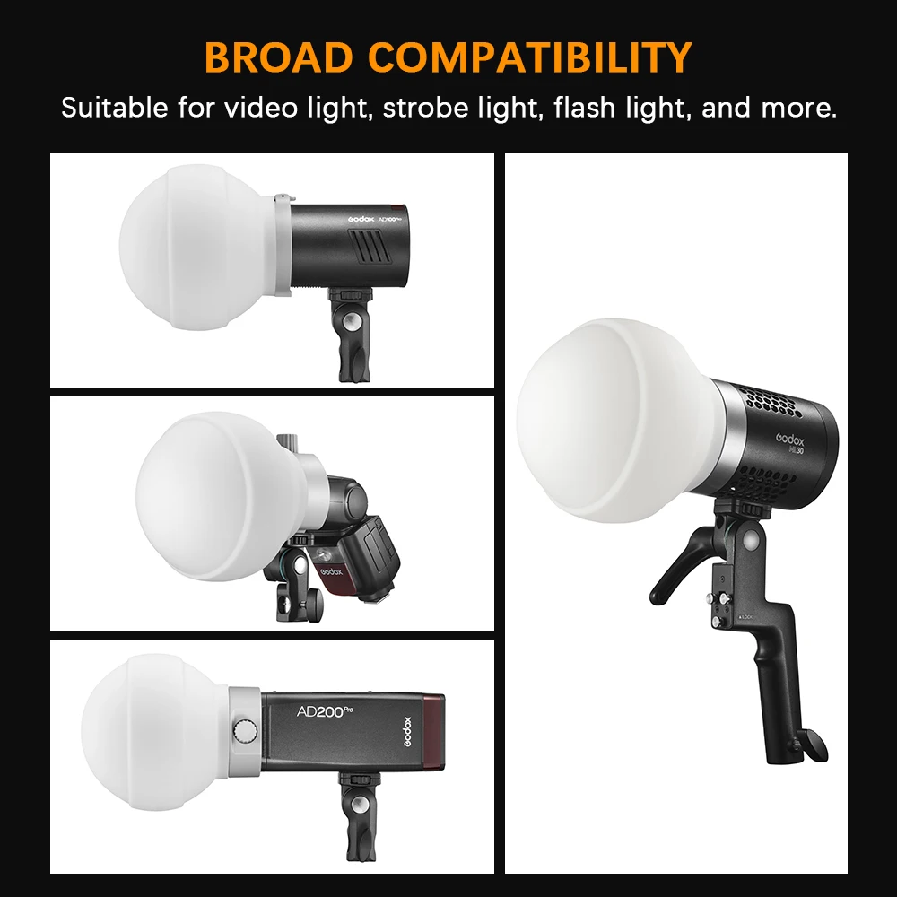 Светорассеиватель Godox ML-CD15 ML-CS1625 с 3 адаптерами для студийной фотосъемки |