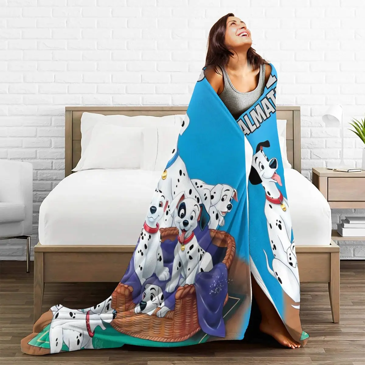 101 далматинское диснеевское одеяло теплое мягкое пушистое плюшевое покрывало