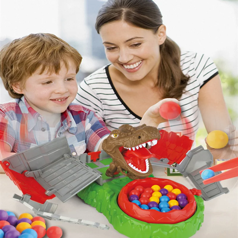 

Dinosaur Toys Surprise House Caution Dino Parent Child Party Practical Joke Desktop Cards Game Kids Gifts