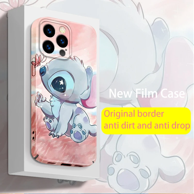 

Disney Cute Stitch For Apple iPhone 14 13 12 11 XS Mini Pro Max 8 7 6S 6 XR XS X Plus Film Feilin Light Phone Case
