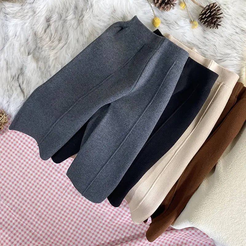 

Girls' Trousers Autumn Wear 2022 New Children's Casual Pants Bottoming Solid Elastic Baby Girl Wide Leg Pants
