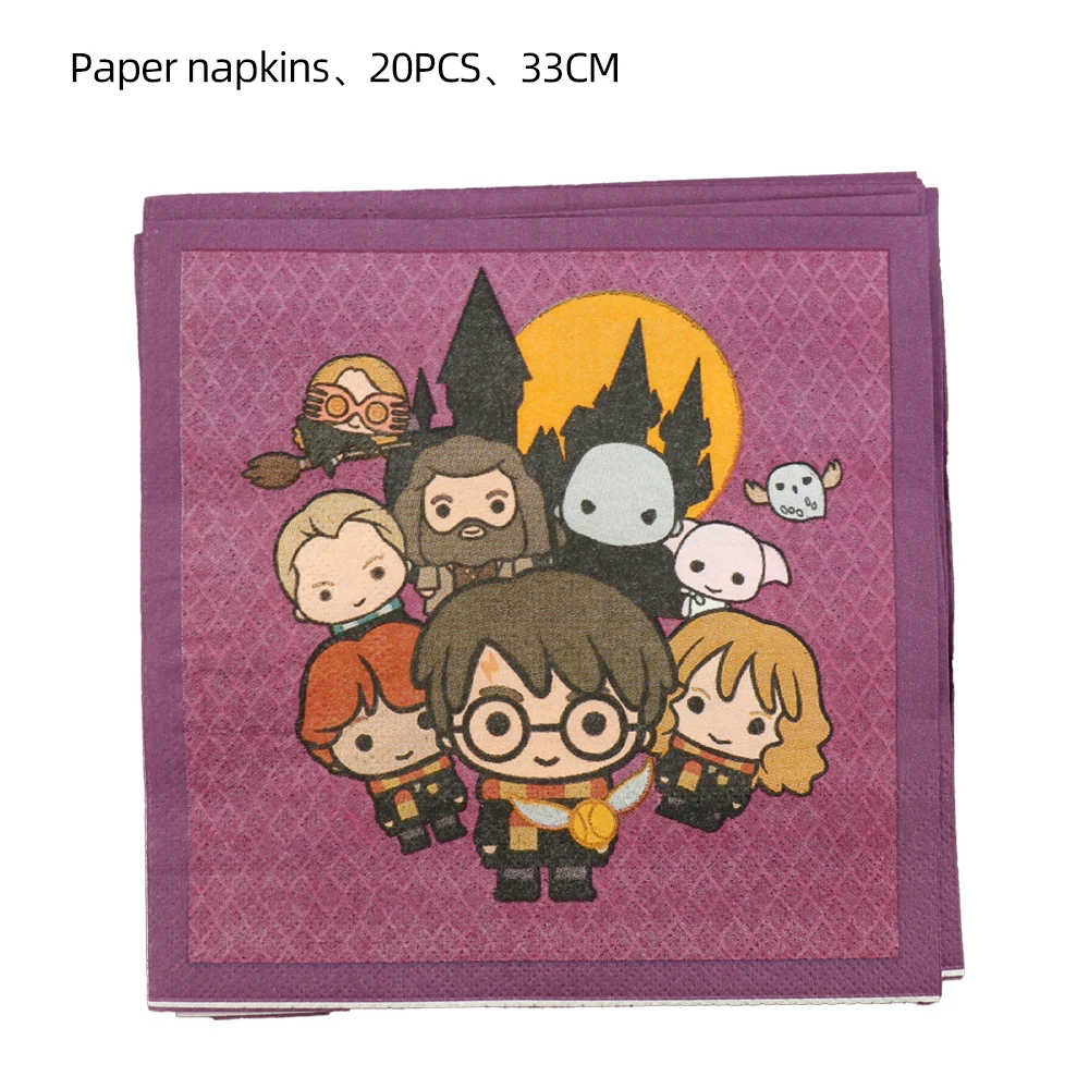 

20Pcs Magical Wizard in Wonderland Theme Napkins Boys Kids Favors Kids Birthday Party Napkins Baby Shower Party