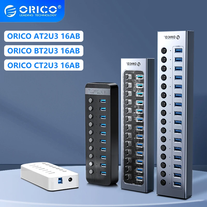 

USB-разветвитель ORICO на 16 портов с поддержкой USB 3,0