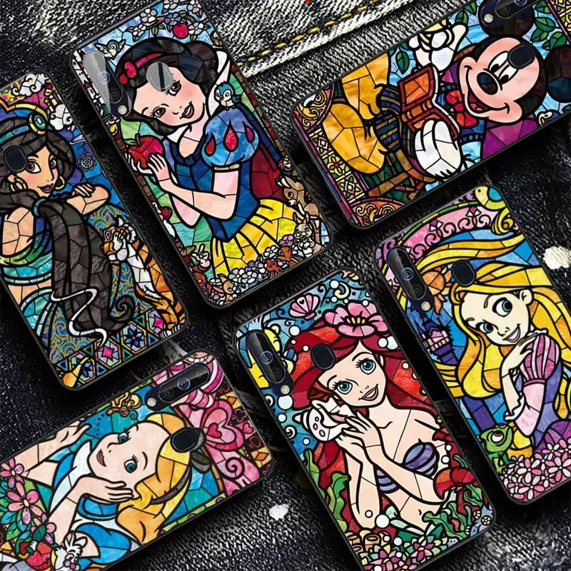 

Disney Mosaic Stitch Princess Mickey Mouse Phone Case for Samsung A51 01 50 71 21S 70 31 40 30 10 20 S E 11 91 A7 A8 2018