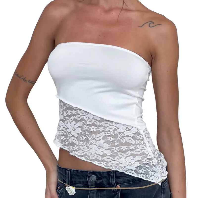 Женские узкие топы на бретелях летняя одежда черные топы-бандо без рукавов с