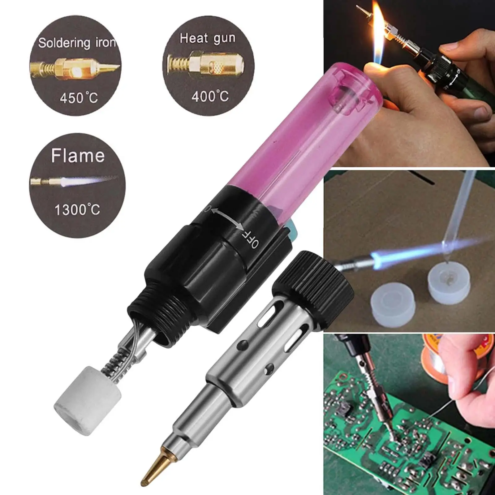 

Портативный Газовый паяльник для замены, комплект бесшнурового паяльника для обслуживания заводского оборудования