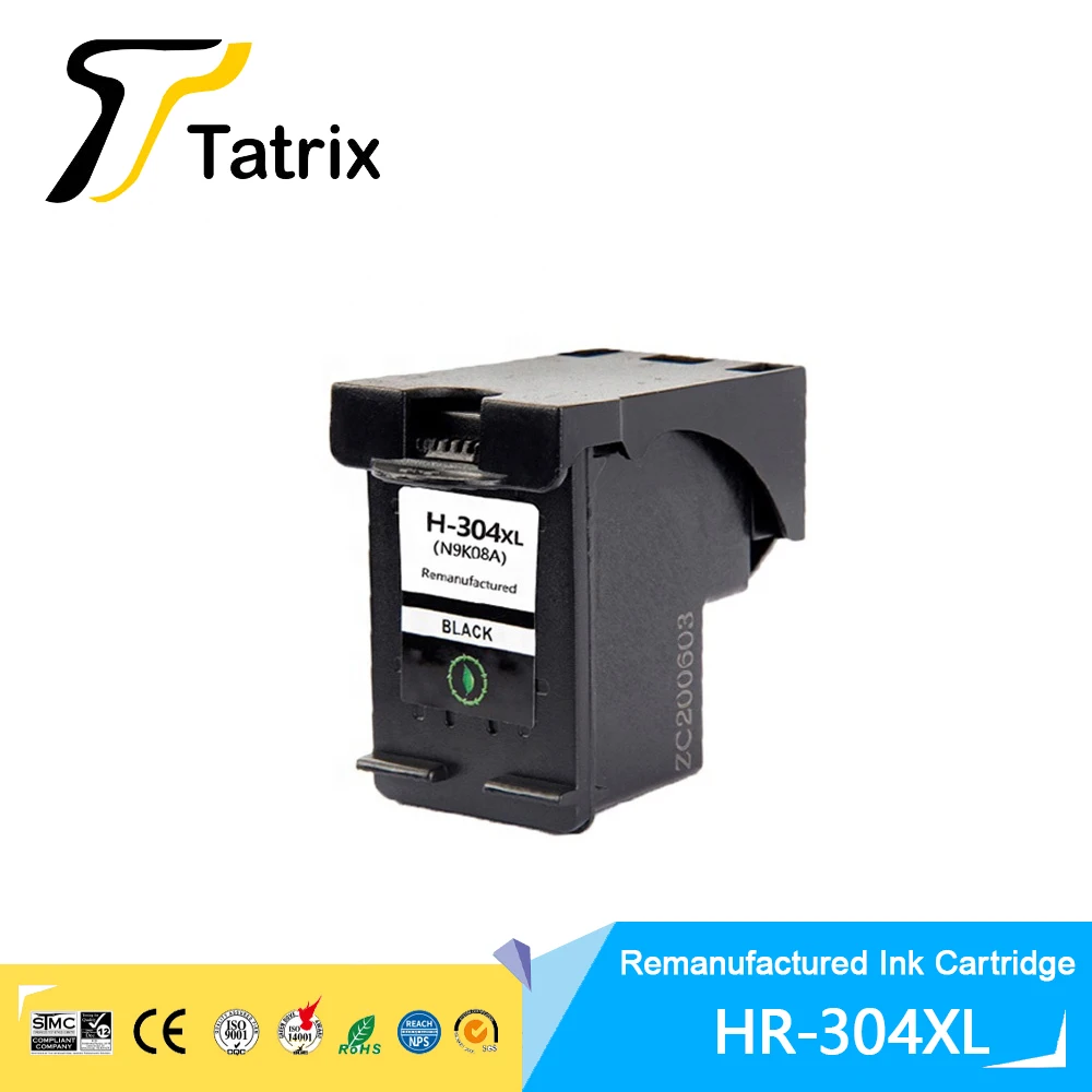 Черные восстановленные картриджи Tatrix 304 XL 304XL для струйного принтера HP DeskJet 3720 3730