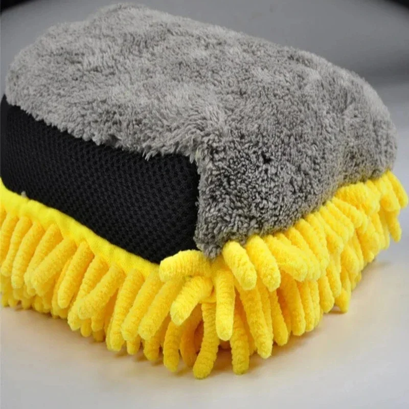 Coralline Двусторонние Ультрамягкие Перчатки Для Мойки Автомобилей 2-в-1 Устойчивые К