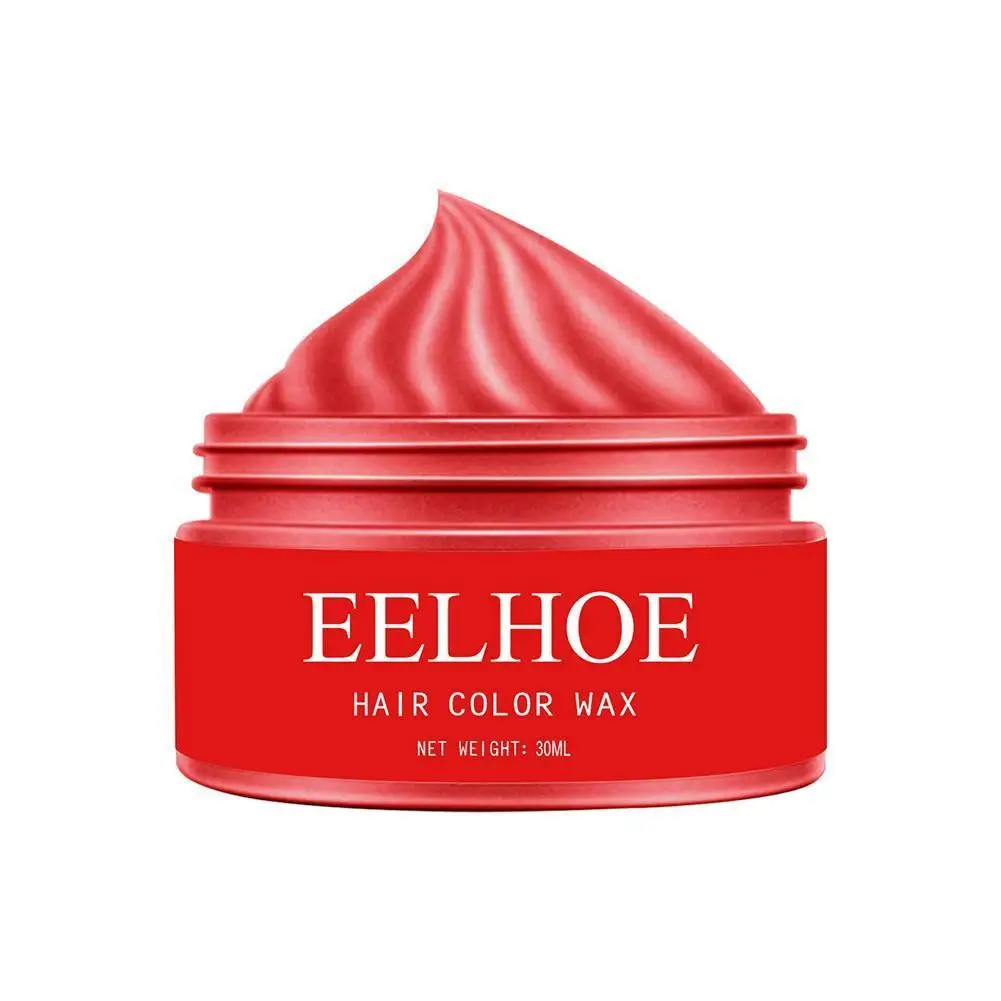 

30ml One-time Dyeing Wax 6 Colors Hair Color Wax One-time Hair Molding Paste Dye Long-lasting Styling Natural Fluffy Color Wax