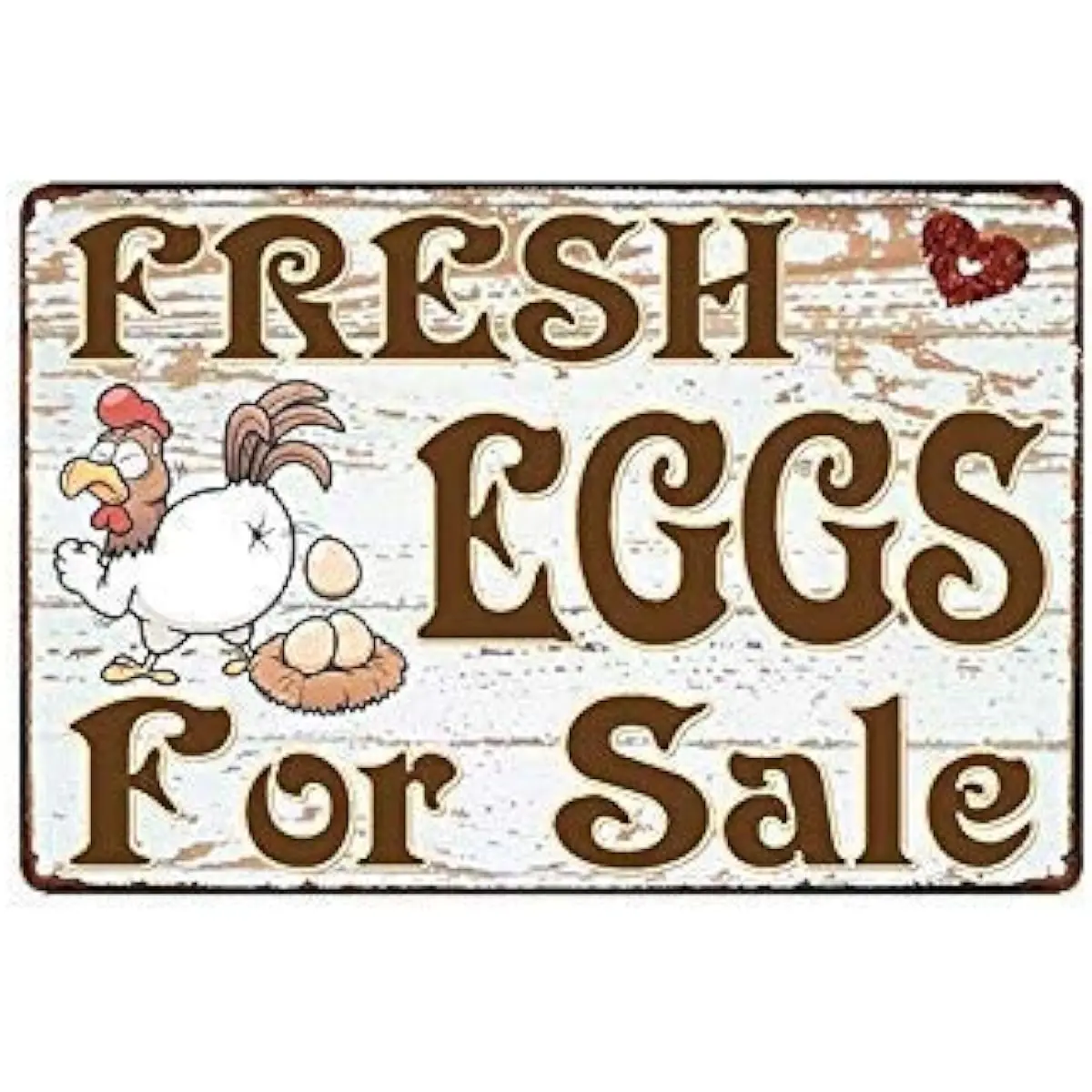 

Metal Tin Signs 12x16 Inch Fresh Eggs for Sale Theme Restaurant Bar Sign Series Kitchen Art Wall Decor Metal Sign