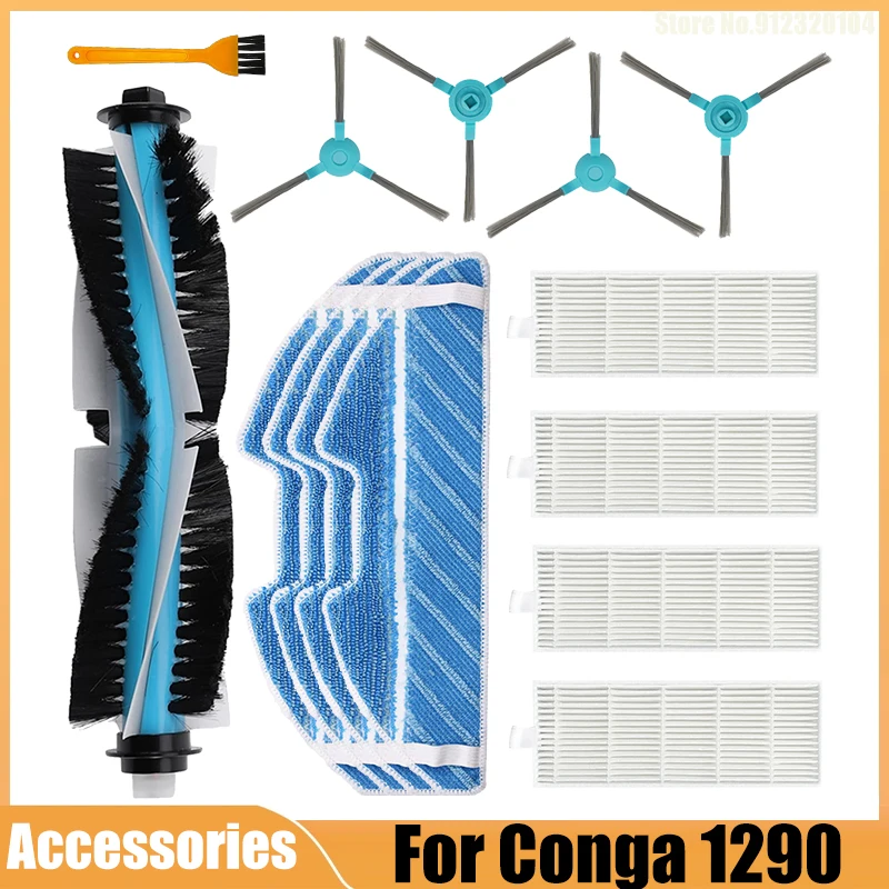 

Replacement Main Side Brush For Cecotec Conga 1290 1390 1490 1590 Robot Vacuum Cleaner Hepa Filter Mop Pad Cleaning Spare Parts