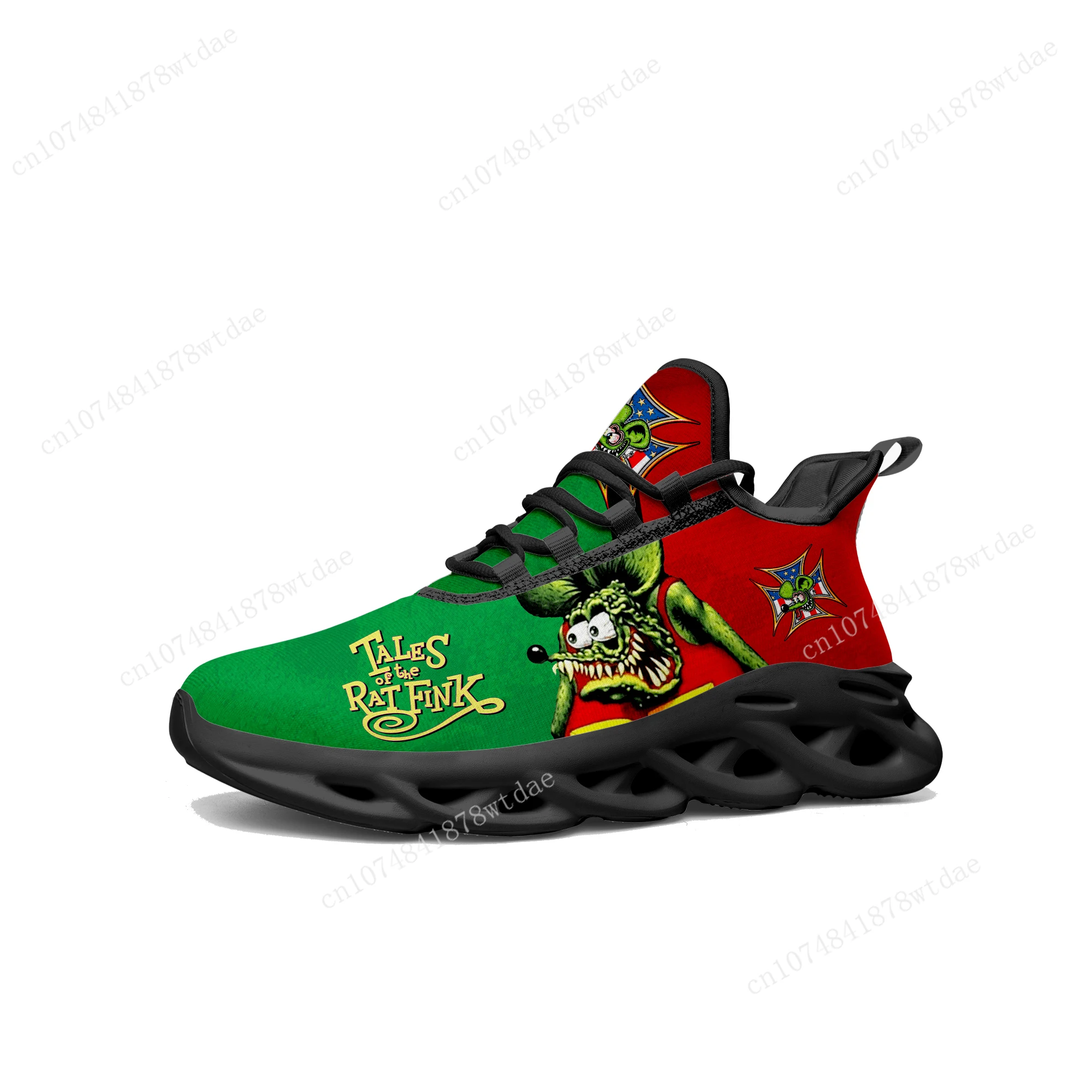 

Tales Of The Rat Fink Flats Sneakers Mens Womens Teenager Sports Running Shoes High Quality Anime Custom Lace Up Mesh Footwear