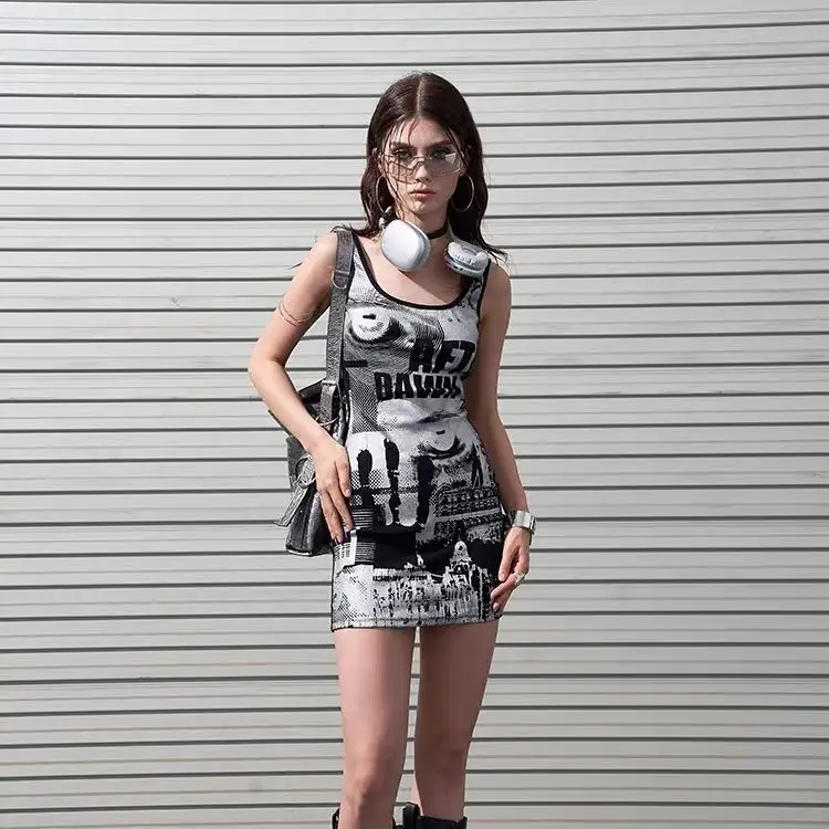 Металлическая Пряная Женская юбка контрастных цветов в стиле ретро облегающая