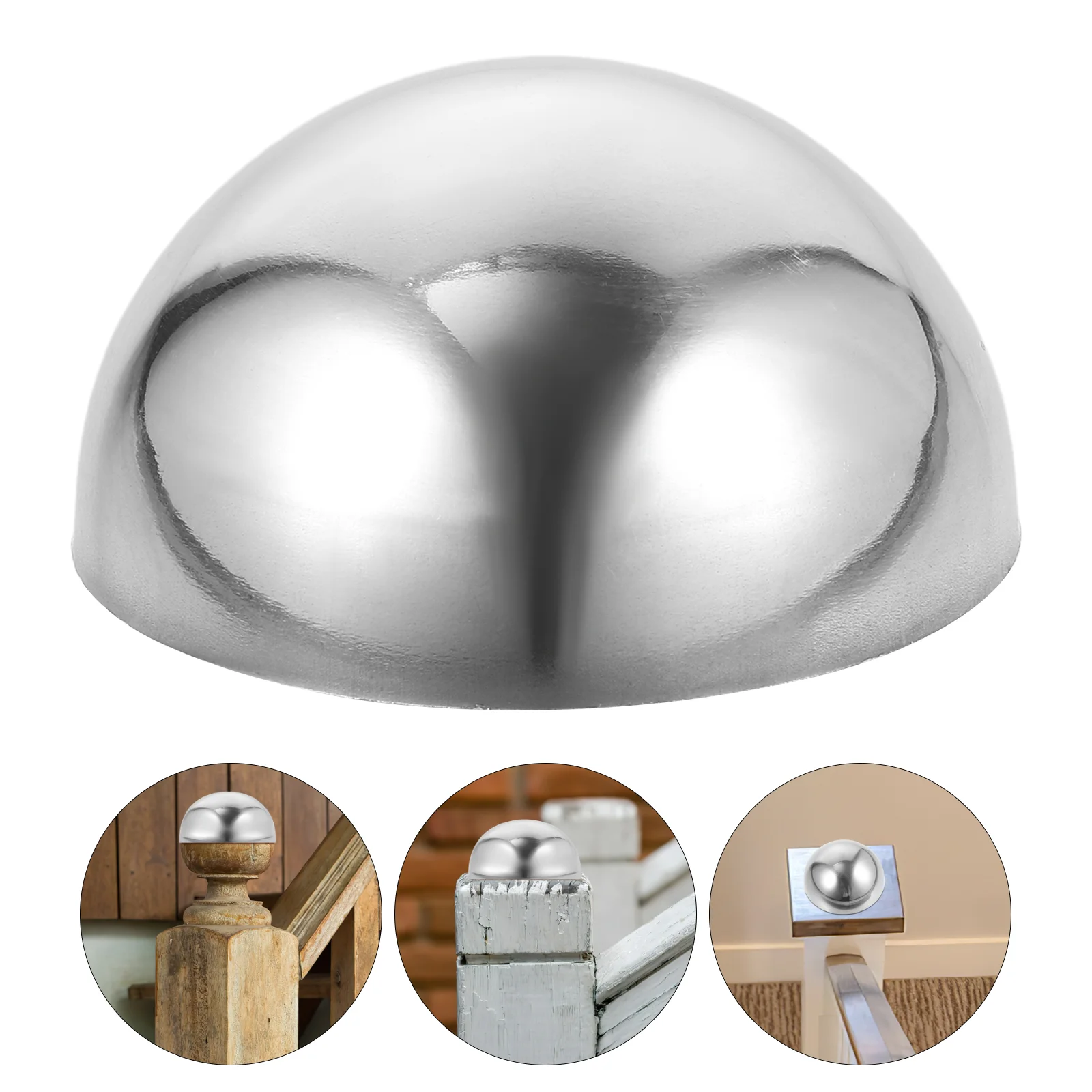 

2Pcs Hemisphere Ball Polished Stainless Steel Hollow Half Mirror Surface Ball
