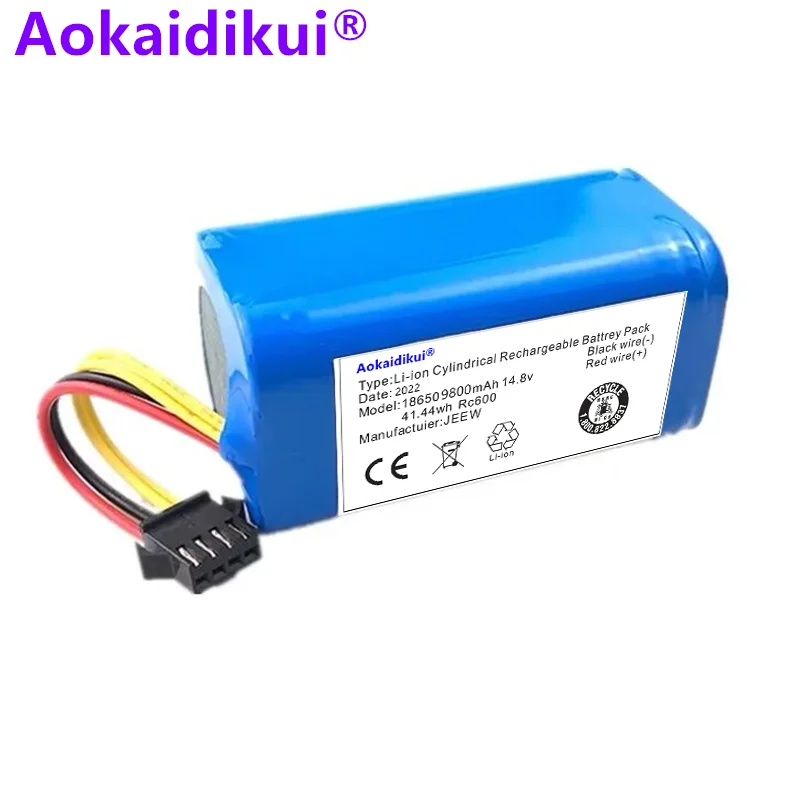 

New Battery for Ecovacs Smart X-Shuai Robot Vacuum Cleaner Li-Ion Rechargeable 14.8V 9800mAh 4 Lines SM Plug