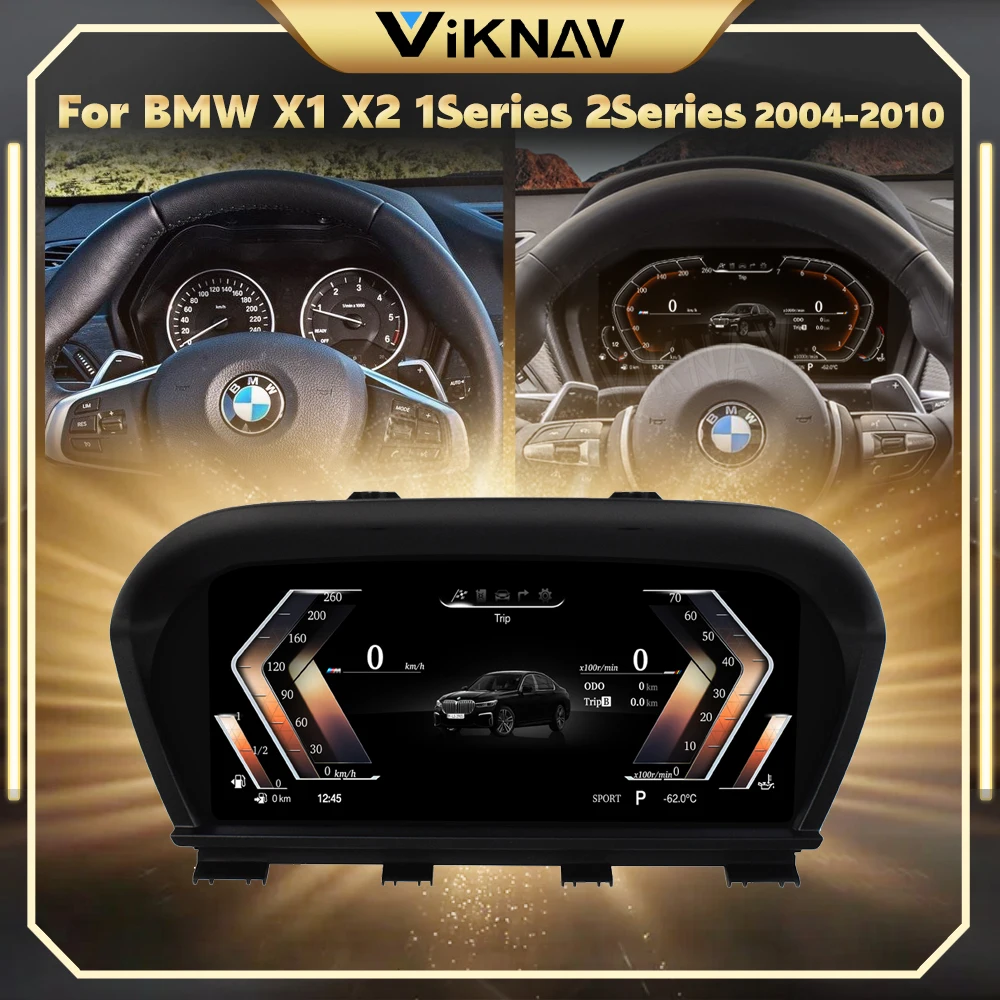 12.3 Inch Digital Gauge Cluster Virtual Cockpit For BMW X1 X2 1Series 2Series 2013-2022 LCD Digital Dashboard Speedometer Screen