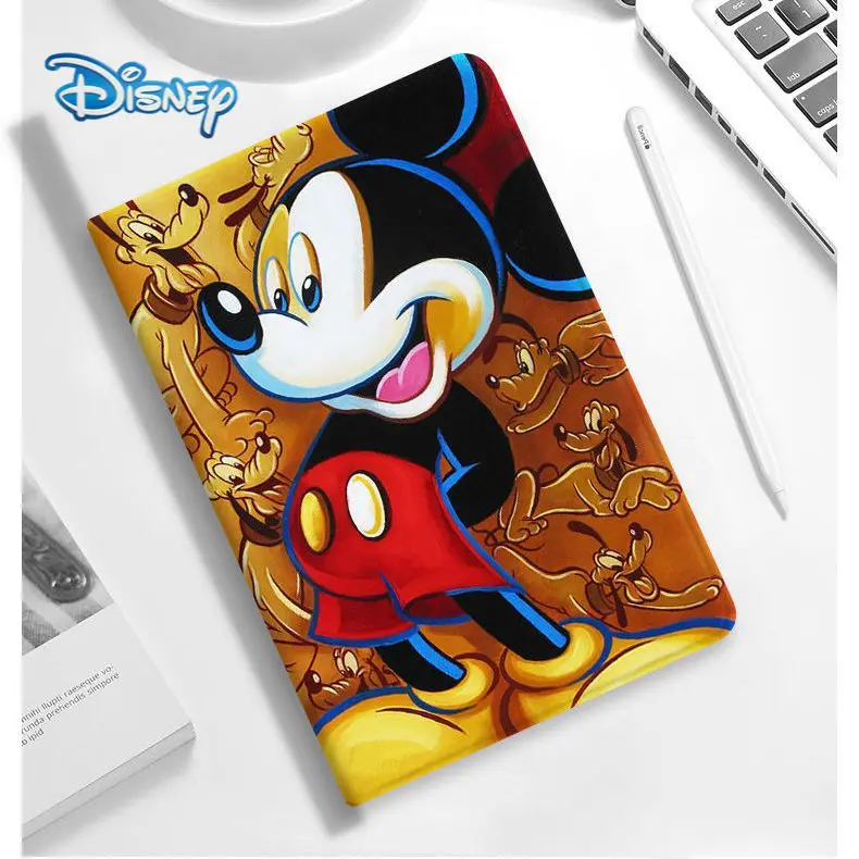 

Disney Mickey Cartoon Tablet Flip Case For iPad 2018/2019/2020/2021 Air 2 3 4 Pro Mini 4 5 6 Kawaii Protective Covers