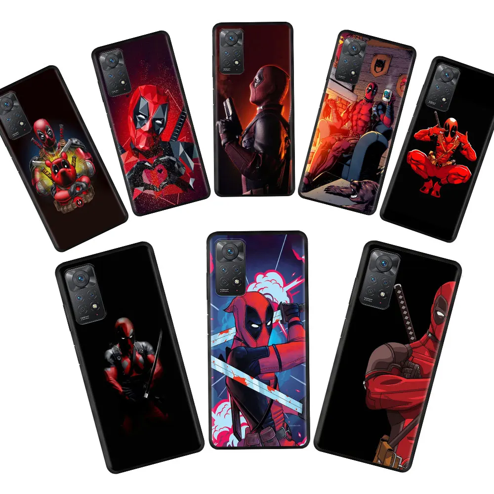 

Phone Cell Marvel Deadpool Soft Case Coque for Redmi Note 9 K40 11T 10 Pro 9S 8Pro 7 K50Pro 8T 11ProPlus 11S K40Gaming 11Pro