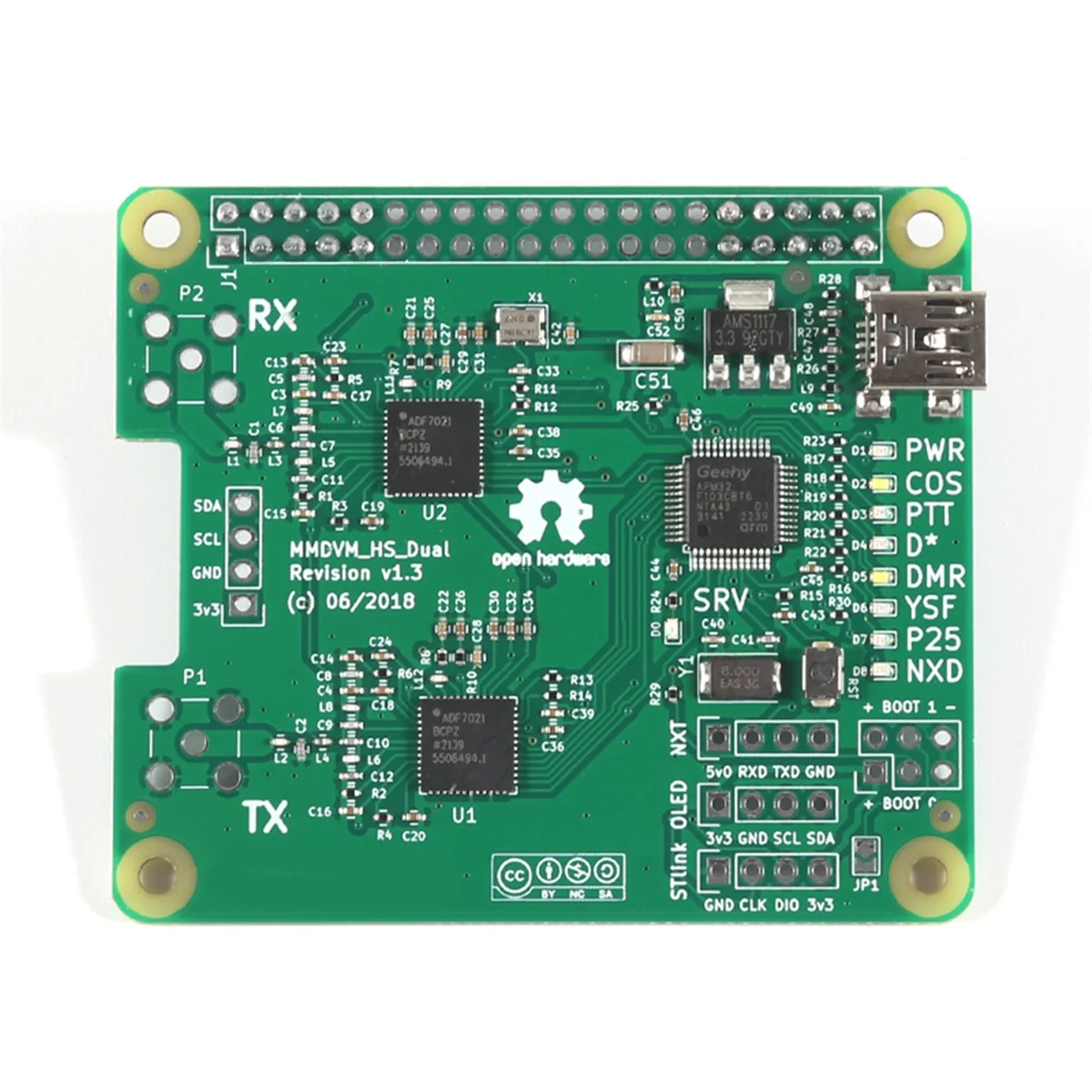 Для Raspberry Pi оценочная плата MMDVM реле DMR P25 YSF DSTAR цифровой радиошлюз модуль
