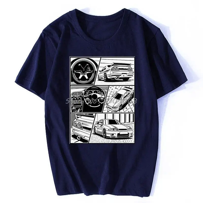 Skyline R33 Gtr Car Japan Jdm Racing Футболка Мужская/Женская хлопковая летняя футболка с