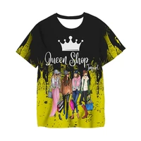 men women tshirts summer crown pattern 3d print tops tee fashion casual t shirt lovely couple clothing