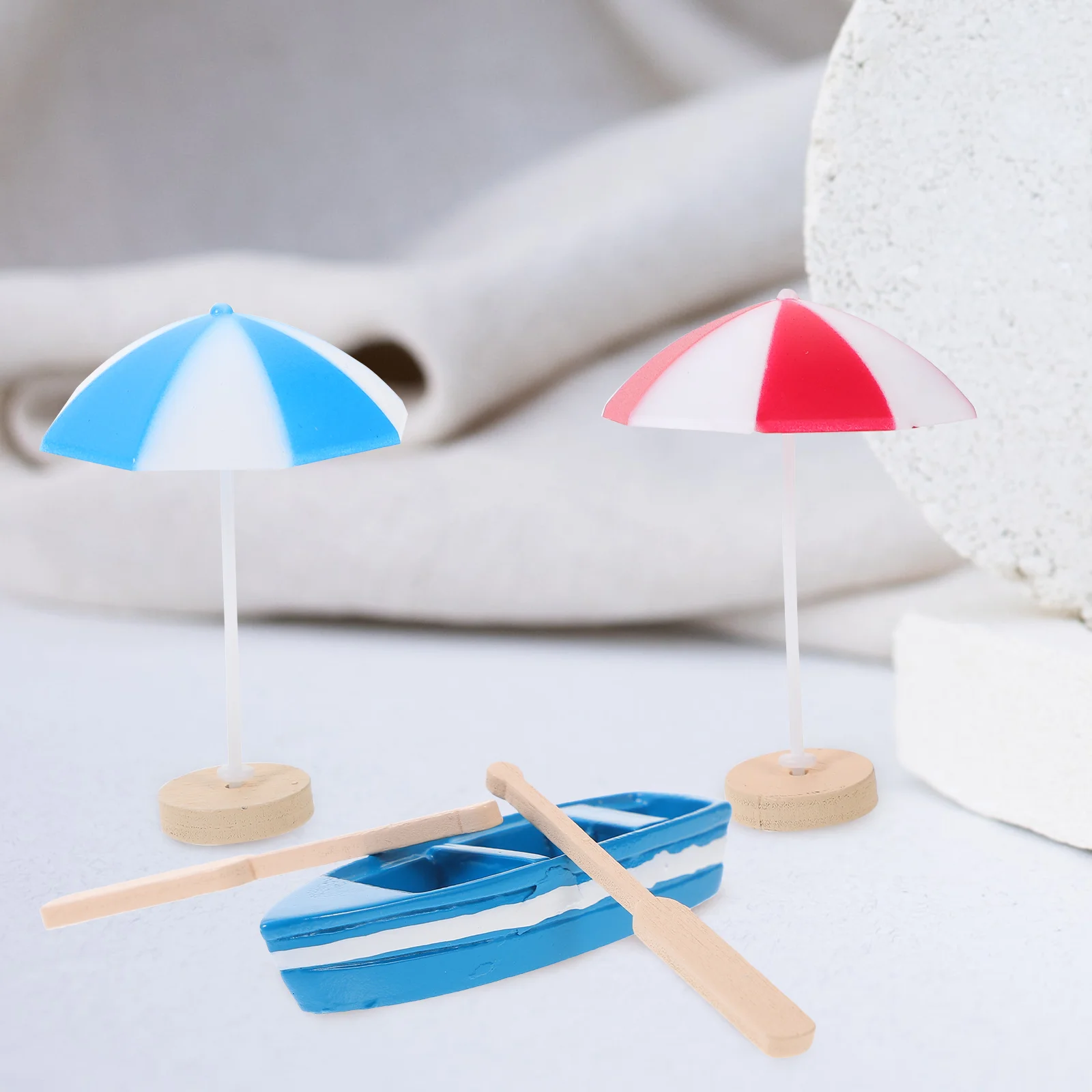 

1 Set of House Layout Prop Miniature Sandbeach Scene Decor Mini House Beach Style Ornament