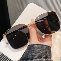 luxury brand desinger suqare sunglasses women fashion vintage sun glasses shades for ladies alloy frame eyeglasses gafas de sol