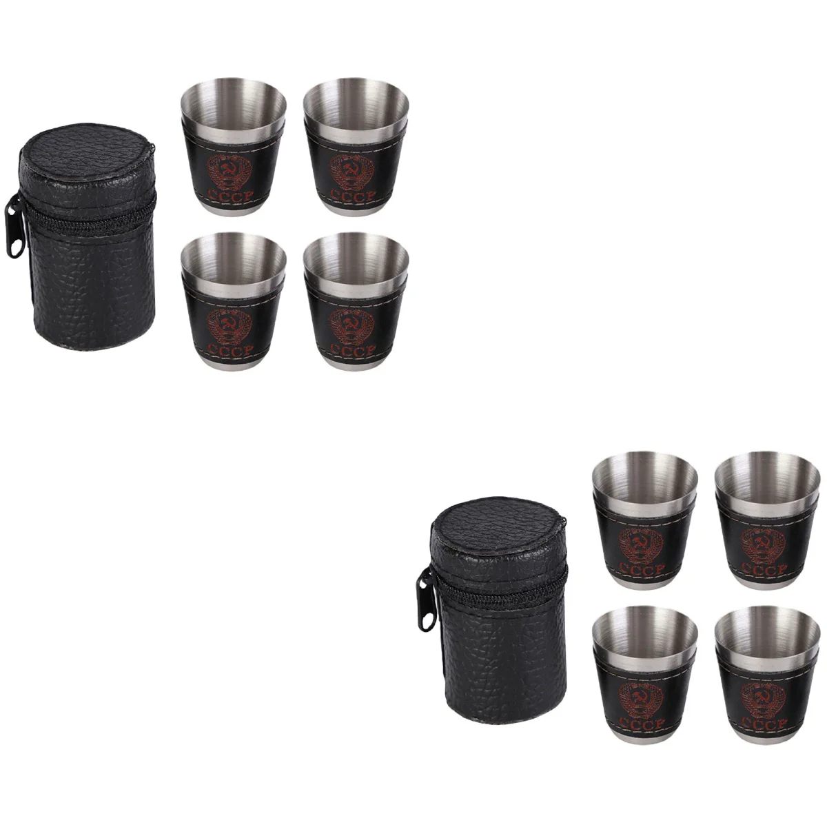 

Cups Drinking Shot Steel Stainless Metal Gift Barware Tequila Whiskey Shooters Unbreakable Nesting Espresso Coffee Travel Cup