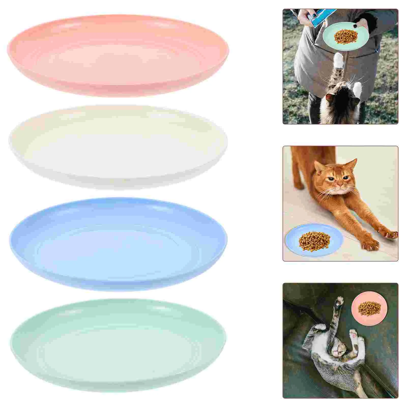 

Cat Food Dish Food and Water Bowl Round Feeding Bowl Cat Flat Feeding Dish