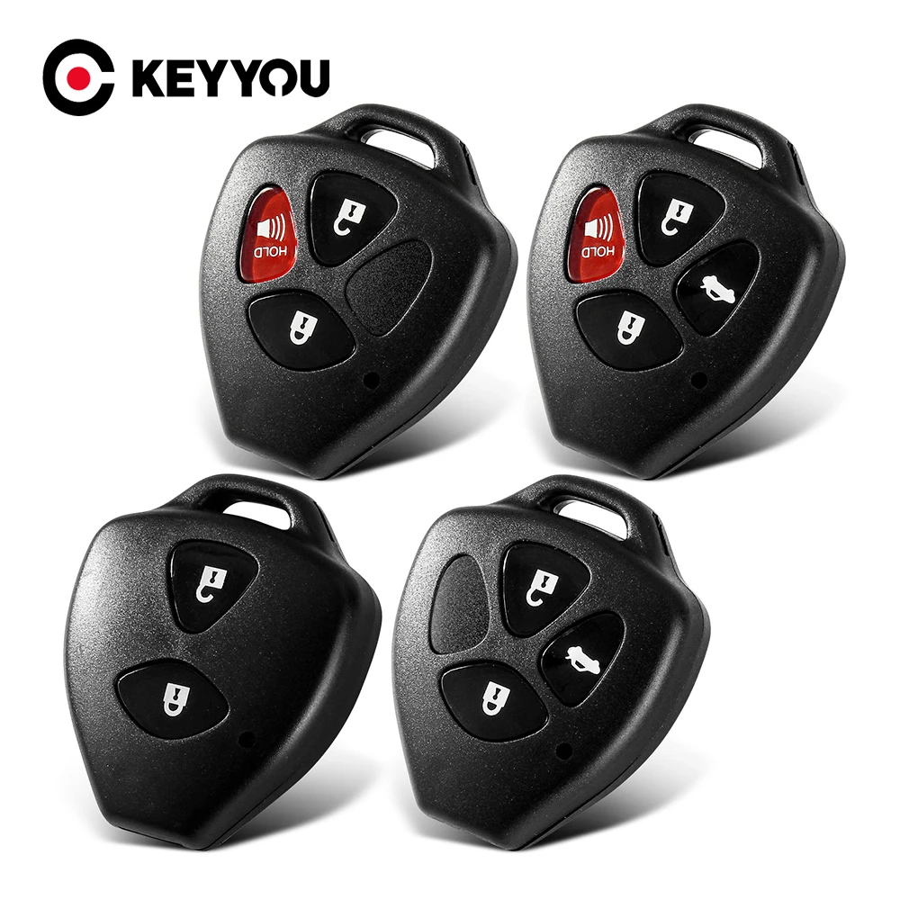 

KEYYOU No Blade 2/3/4 Buttons Remote Car Key Case Shell FOB For Toyota Camry Corolla Avalon Venza 2007 2008 2009 2010 2011 2012