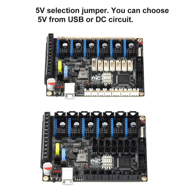 S6 V2.1 плата 32 битная управления Поддержка 6X TMC драйверы Uart/SPI Летающий провод XH