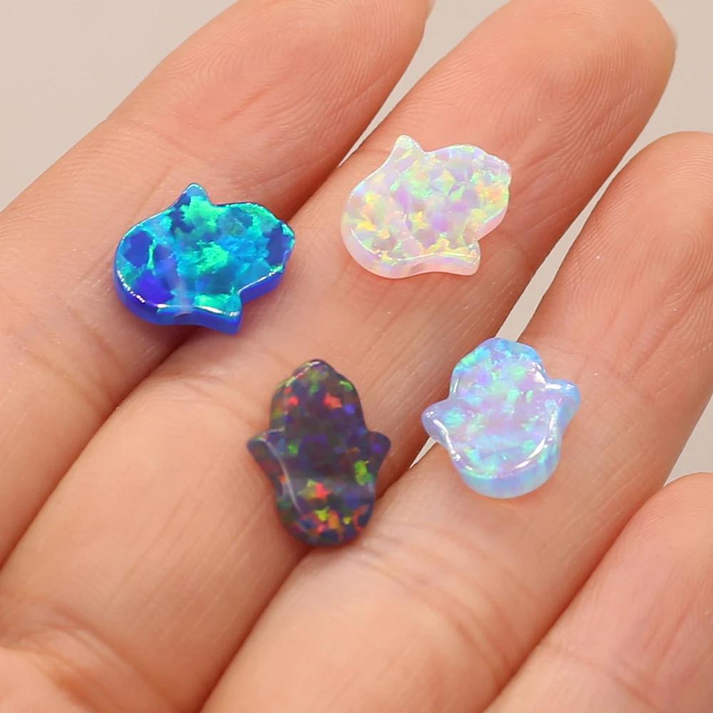 

1Pcs Opal Beads Natural Opal Palm-Shaped Carved Beads Pendant For Jewelry Making DIY Necklace Bracelet Earrings Accessory