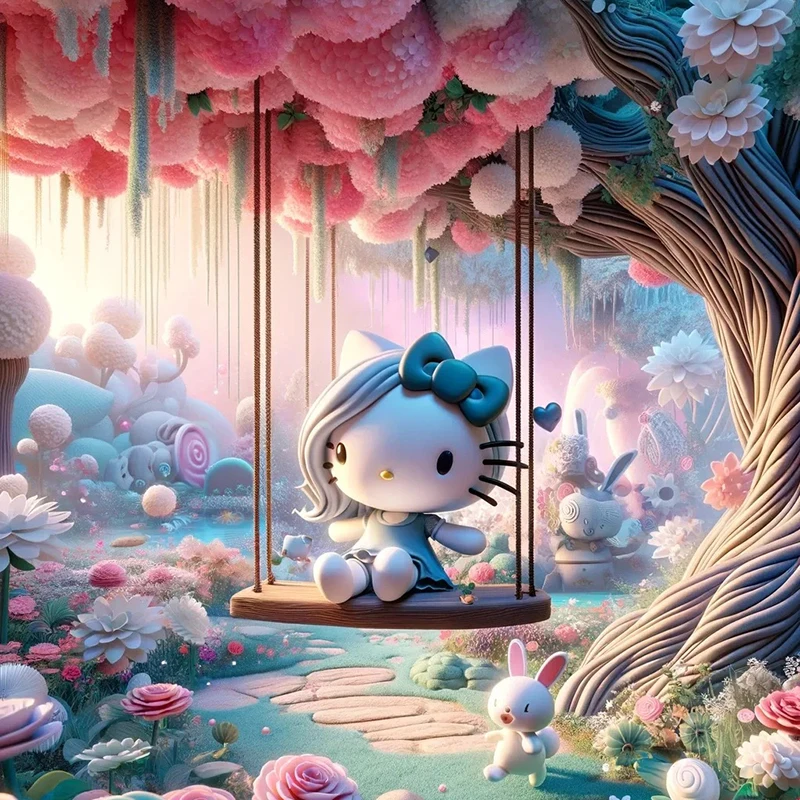 Sanrio Hello Kitty 5D Ручной Работы Анимационный Набор Для Алмазной Живописи В