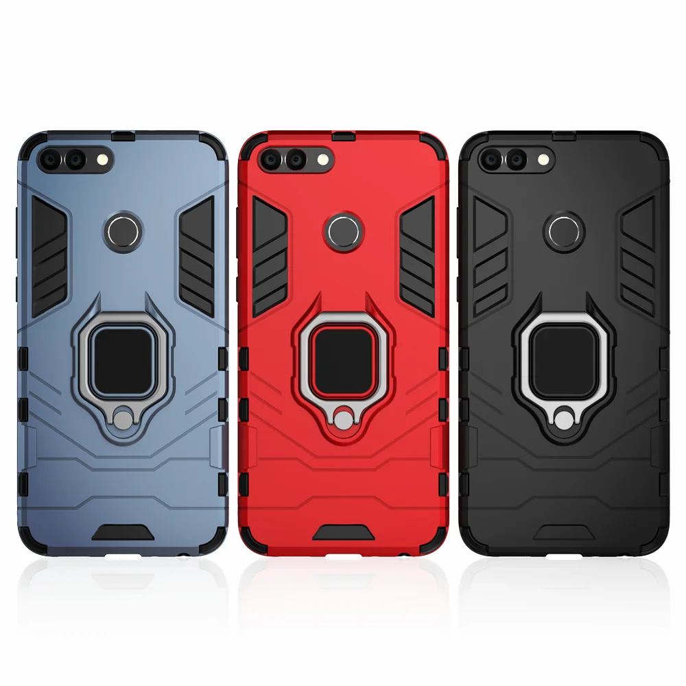 Армированный чехол для Huawei P Smart 5,65 дюйма, чехол-подставка с кольцом-держателем для Huawei P Smart 2018, FIG-LX1, PSmart FIG-LA1, FIG-LX2, LX3