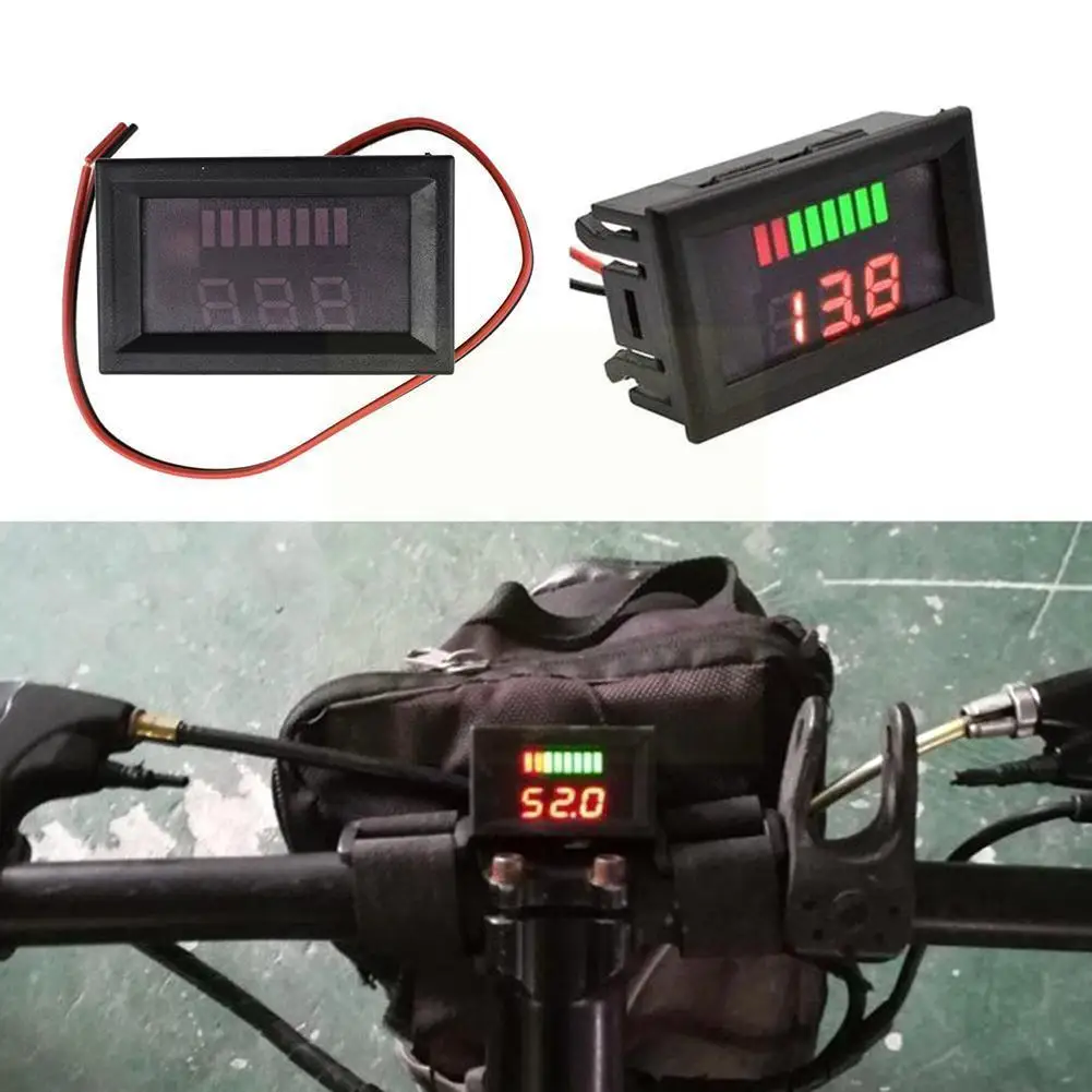 

1pc 24/36/48/60v Car Voltmet Electric Vehicle Electricity Diy Meter Mini Voltmeter Test Voltage Digital Battery Tester Gaug V4e5