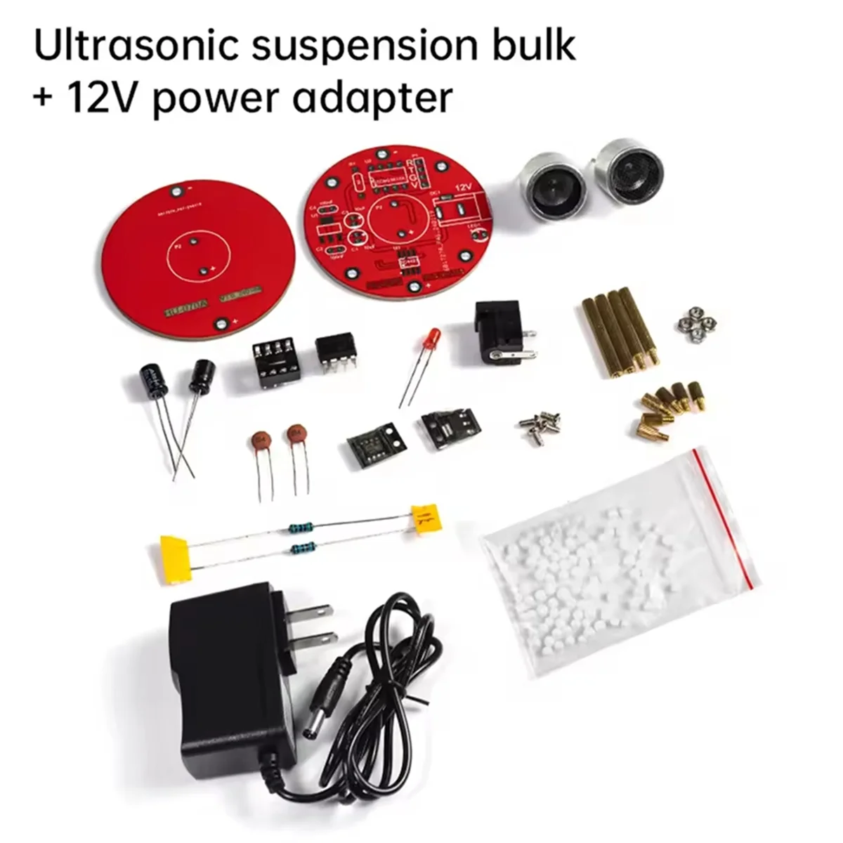 Фото ABNJ DIY Kit Ультразвуковой левитатор Подвеска Контроллер стоячей волны DIY Учебный комплект Научный эксперимент Американская вилка №1