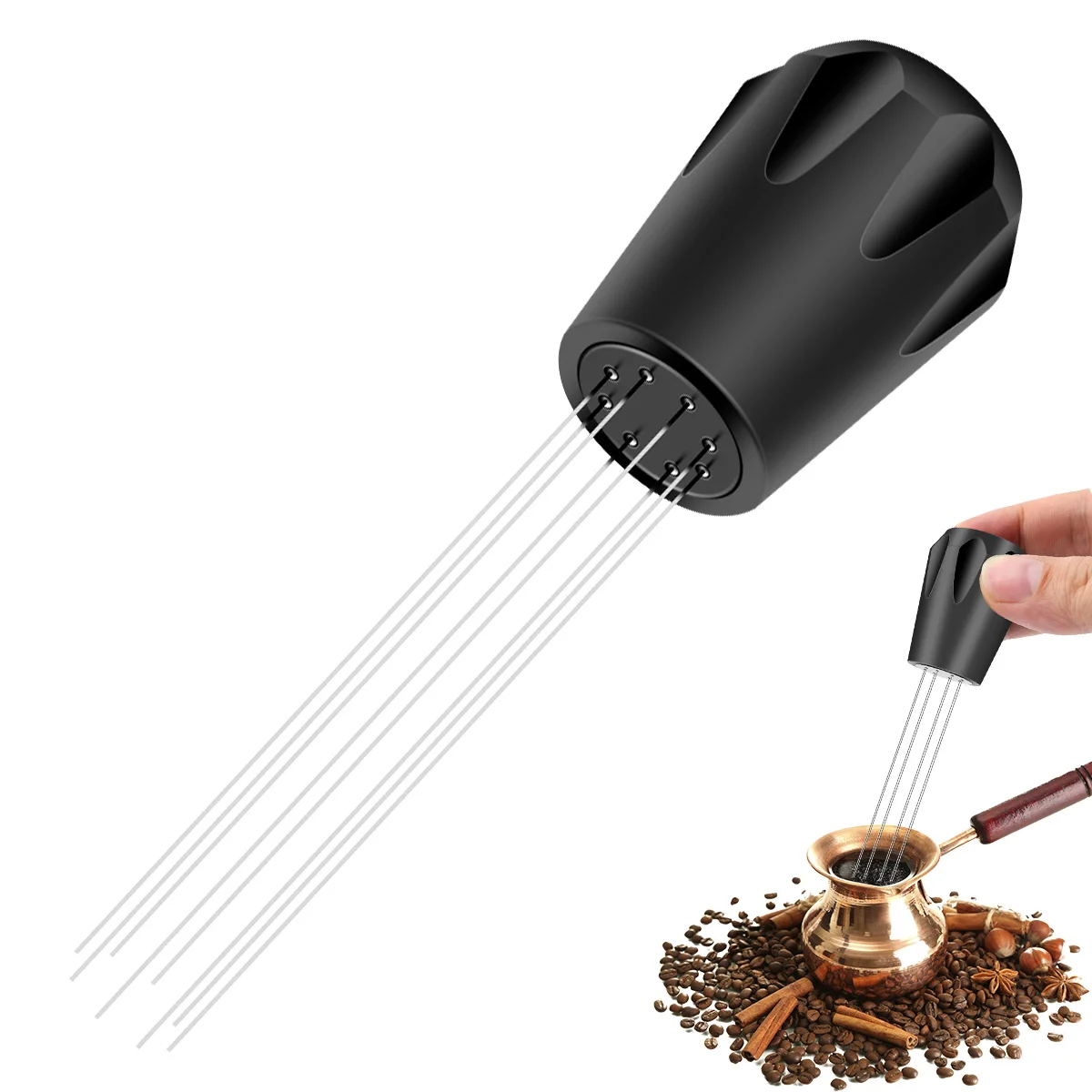 

1Pc Stainless Steel Coffee Stirrer Coffee Powder Tamper Distributor Leveler Tool Coffee Powder Espresso Stirrer Stirring Tool