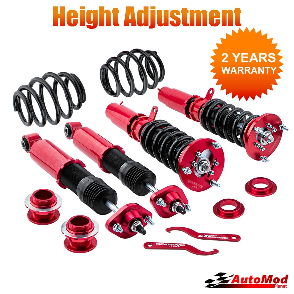 

Height Adjustable Coilover Suspension Coilovers Lowering For BMW E46 3 Series 325i 328i 325i Front + Rear Adjustable Height