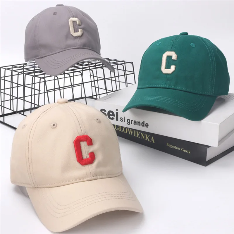 

Детская бейсболка, детская шапка от солнца, бейсболка на весну и осень, Спортивная Кепка с буквой C, Кепка в стиле хип-хоп, облегающая Кепка, шапки для детей