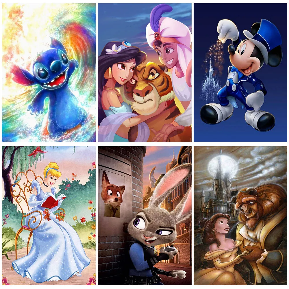 Алмазная 5D картина «сделай сам» Disney, мультяшная 3d-вышивка Лило, вышивка крестиком, подарок для домашнего декора