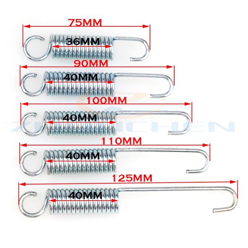 Фото Возвратная пружина для CRF50 KLX 50cc 70cc 110cc 125cc TTR Lifan SSR Dirt Pit Bike мотоцикл 75 мм/90 мм/100 мм/110 мм/125 мм №2