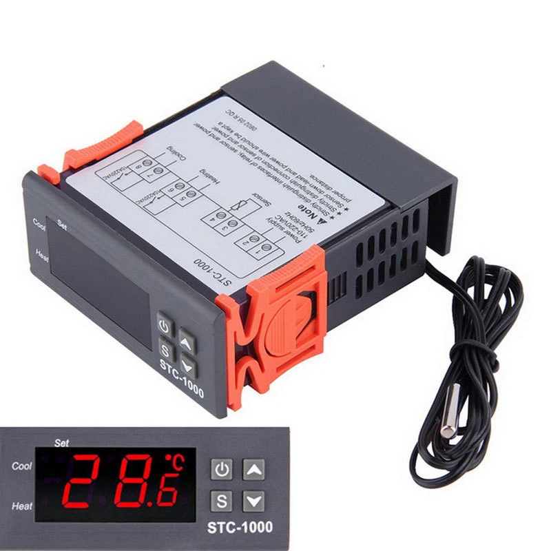 Digital Temperature Controller Thermostat Thermoregulator incubator Relay LED 10A Heating Cooling STC-1000 STC 1000 12V 24V 220V