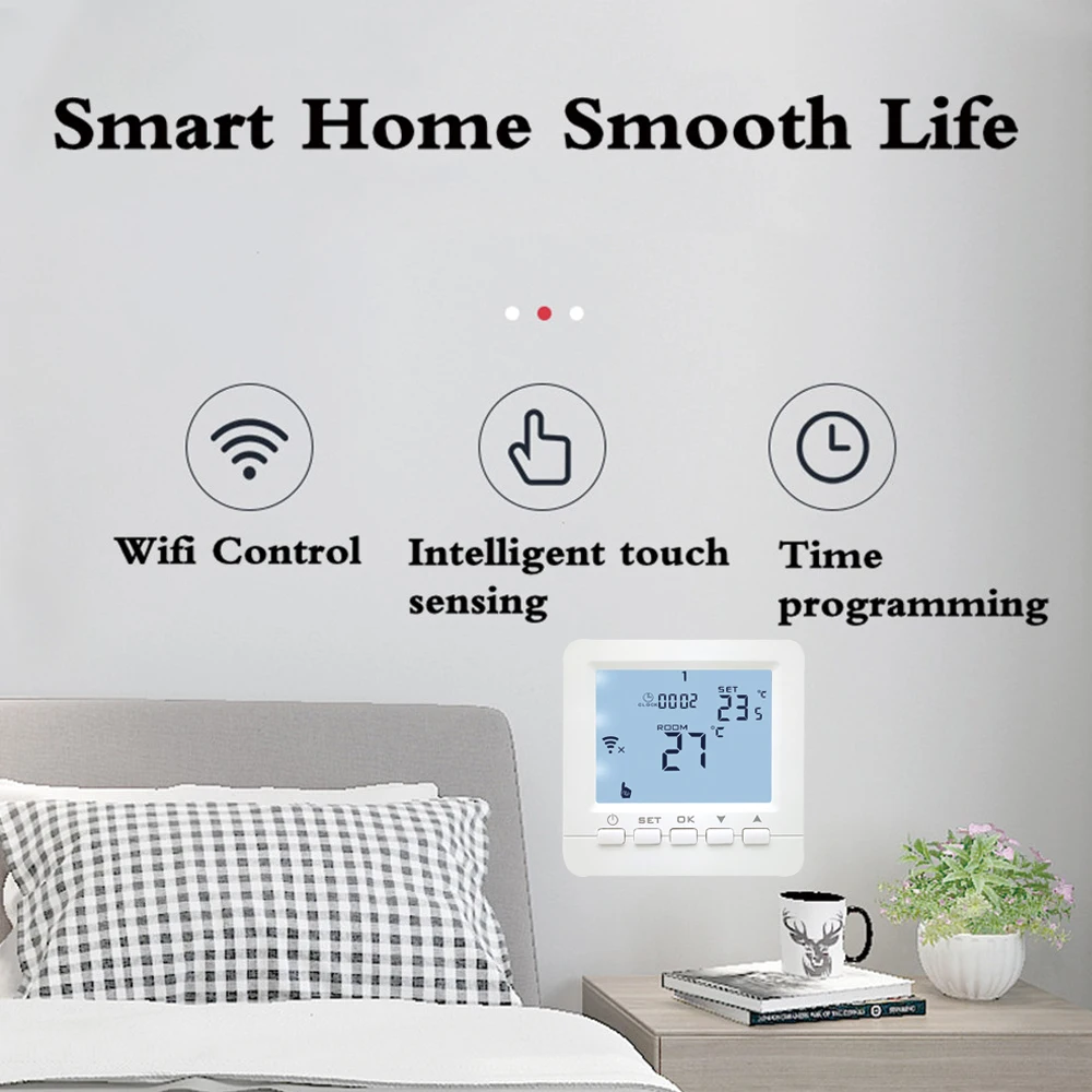 Умный термостат Minco Heat Wi-Fi HY02B05, 230 В переменного тока, 5060 Гц, Газовый Бойлертермостат для подогрева воды, работает с AliceAlexaGoogle Home (art.: 3920bdc930b89) - 3920bdc930b89