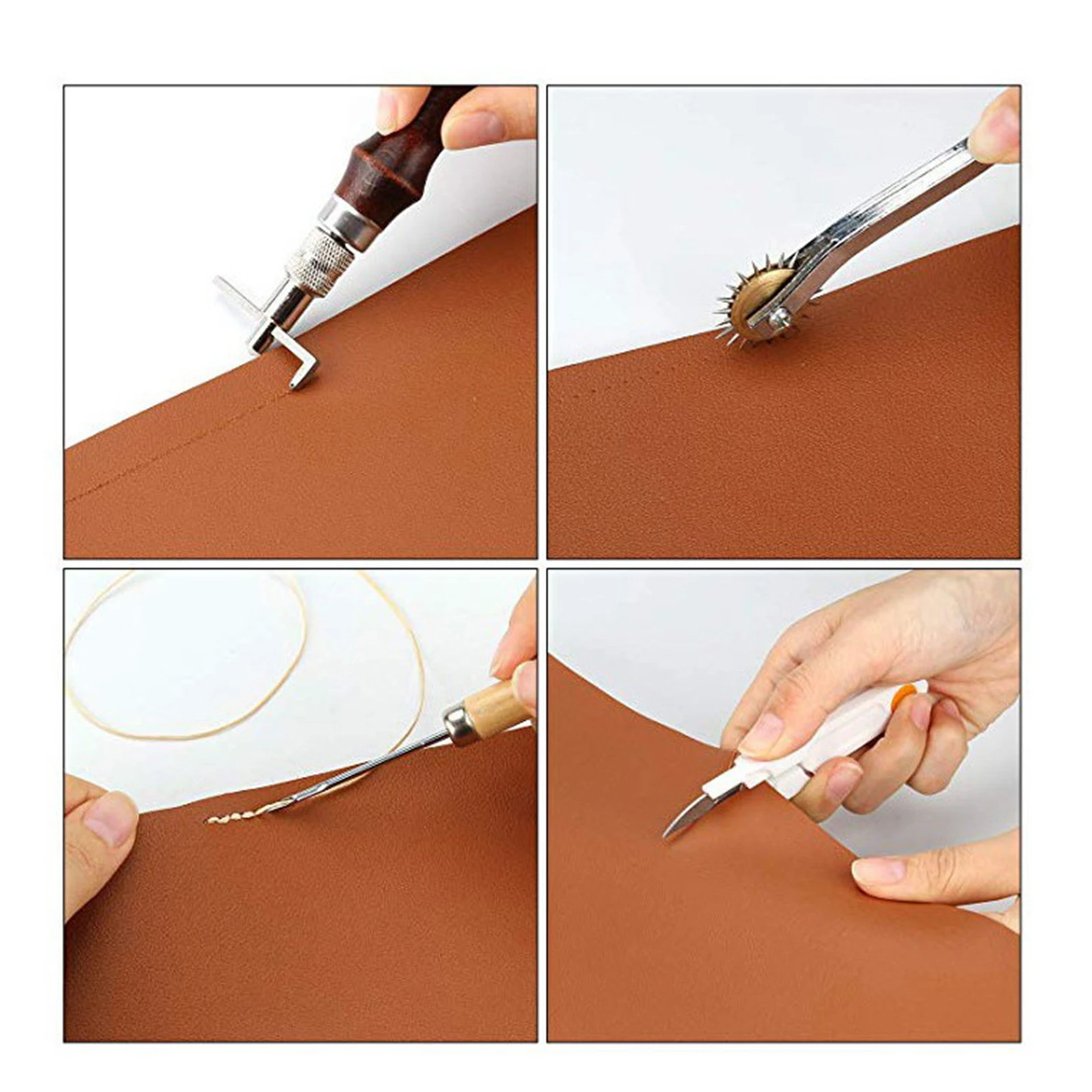 Инструменты для работы из кожи набор шитья ремонтный с вощеной нитью шило