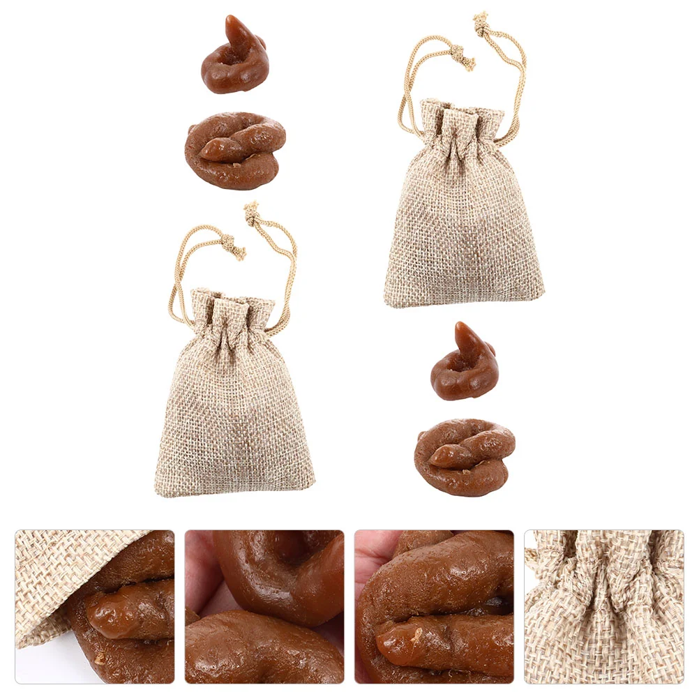 

2 Pack 4pcs Realistic Simulation Cat Tricky with Drawstring Bag Chunky Mischief for Adults Children