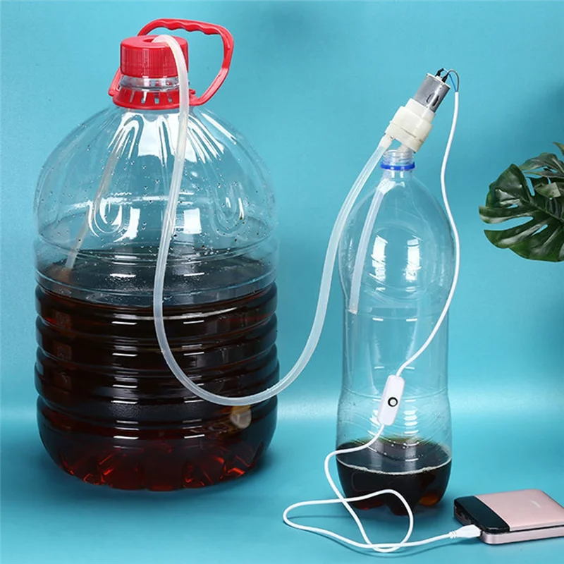 Фото FYBL-DIY Электрический насос для вина с высоким расходом, устройство для всасывания вина для пива, напитков, минеральной воды, красного вина, кухонного масла и других Li №1