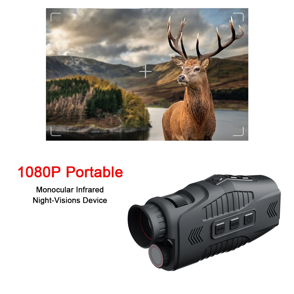 

1080P Monocular Telescope Infrared Night Vision Device Photo Video Taking Digital Zoom 300M Full Dark Viewing Distance Outdoor