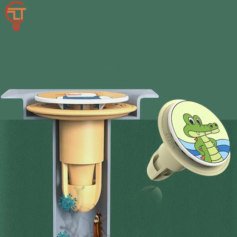 

Пластиковая мультяшная Милая Крышка для слива пола, сток для раковины с защитой от запаха, фильтр для слива воды в ванной комнате, аксессуары для ванной комнаты