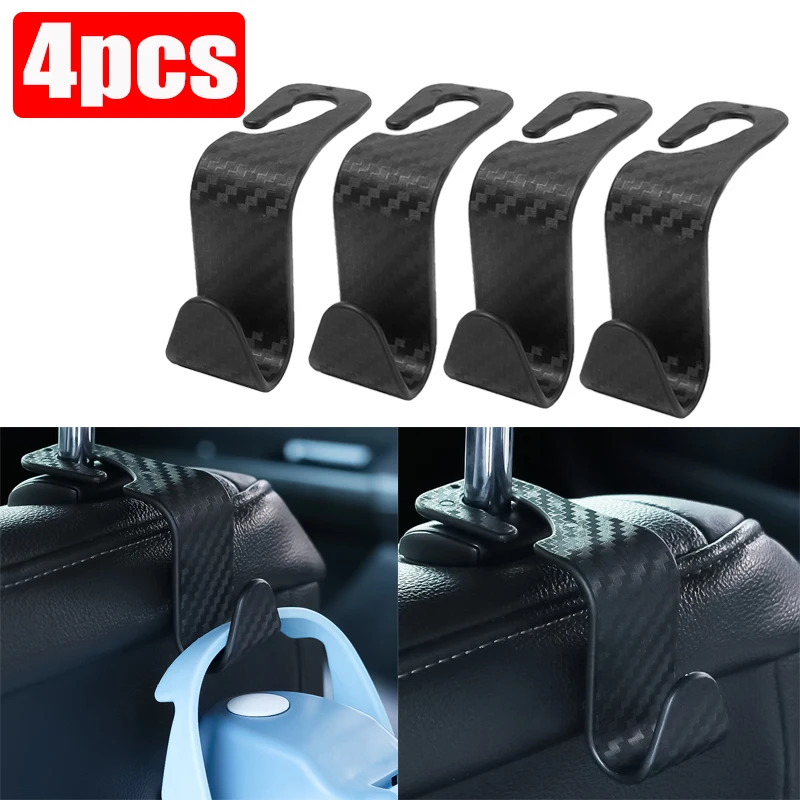 

1/2/4Pcs Universal Car Seat Backrest Hook Car Interior Portable Hanger Storage Headrest Pendant Holder Car Interior Accessories
